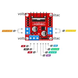 L298N H-bridge dual motor driver